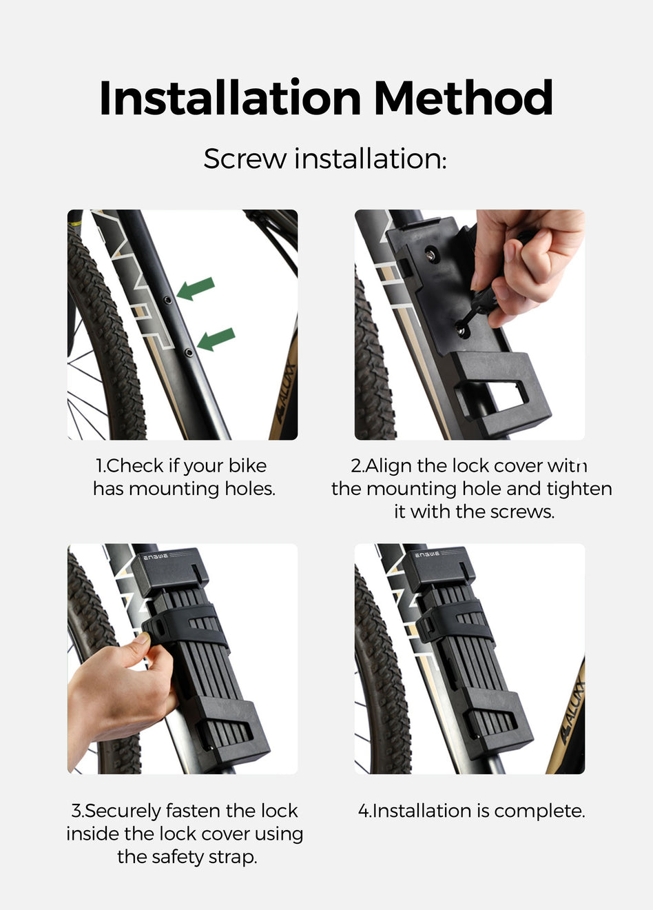 Folding Bike Lock for Universal